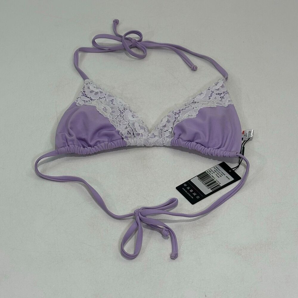 Relleciga Women's Bikini Top, Purple, Size S